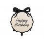 Rund folieballong - Nude - Happy Birthday