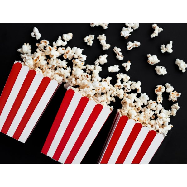 Popcornboxar - Rd/vit - 6-pack