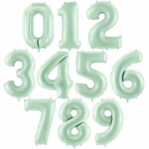 Sifferballong - Mint Pastell - 72cm
