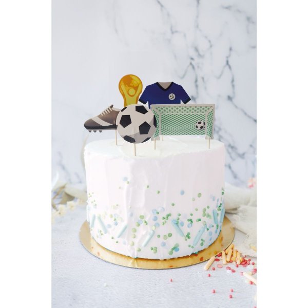 Cake Topper - Fotboll - Scrapcooking - 5 st Cake Topper - Fotboll - Scrapcooking - 5 st