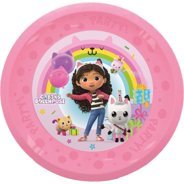 Papptallrikar - Gabby\\\'s Dollhouse - 21 cm - 4-pack