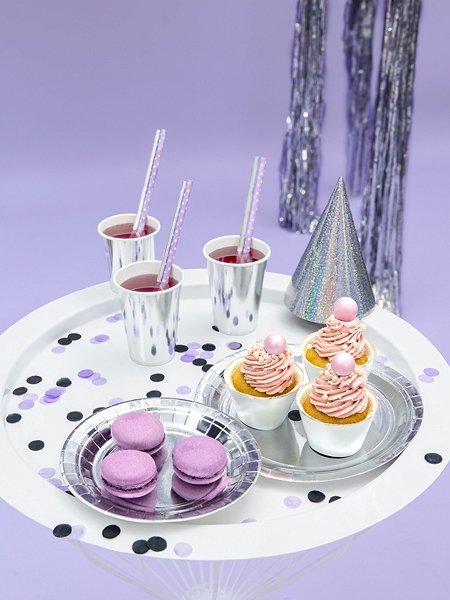 Papptallrikar - Metallic - Silver - 6-pack