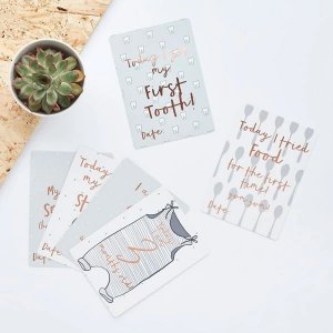 Milestone cards - Ros�guld - Hello little one - 22-pack
