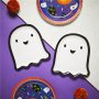 Papptallrikar - Cute Ghost - Svart/Vit - 8-pack