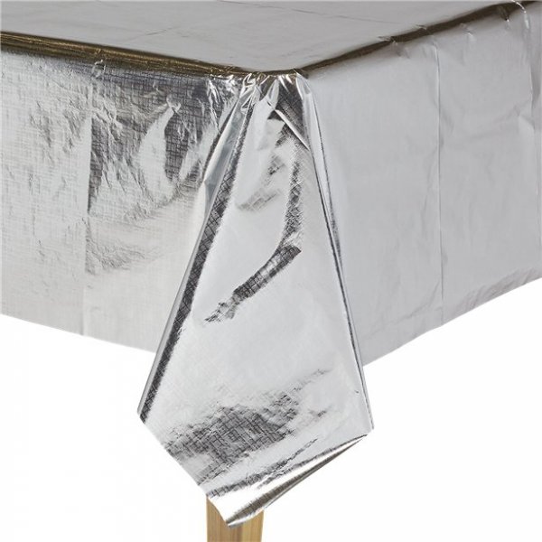 Bordsduk - Silvermetallic - 120 x 180 cm
