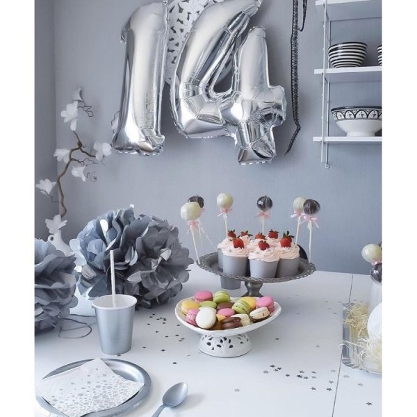 Papperssugr�r Silver och Vit