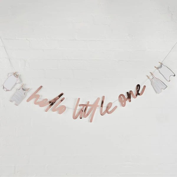Banner - Rosguld - Hello Little One