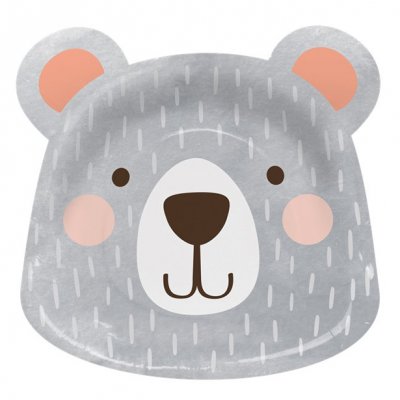Papptallrikar - Birthday Bear - 8-pack