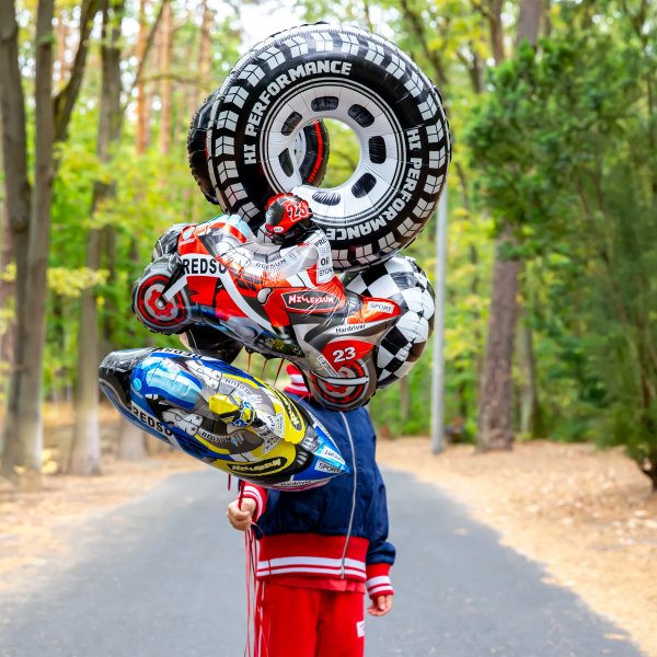 Folieballong - Racing - Hjul - 68x75 cm Folieballong - Racing - Hjul - 68x75 cm