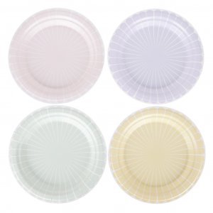Papptallrikar - Pastellmix - 8-pack