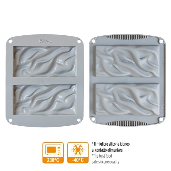Silikonform - Wavy Bars - Decora - 14 x 7 cm