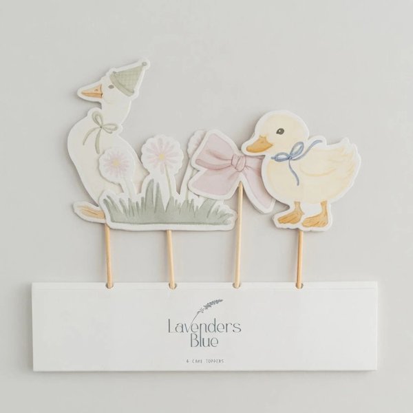 Cake picks - Birthday Duck - Lavenders Blue - 4-pack