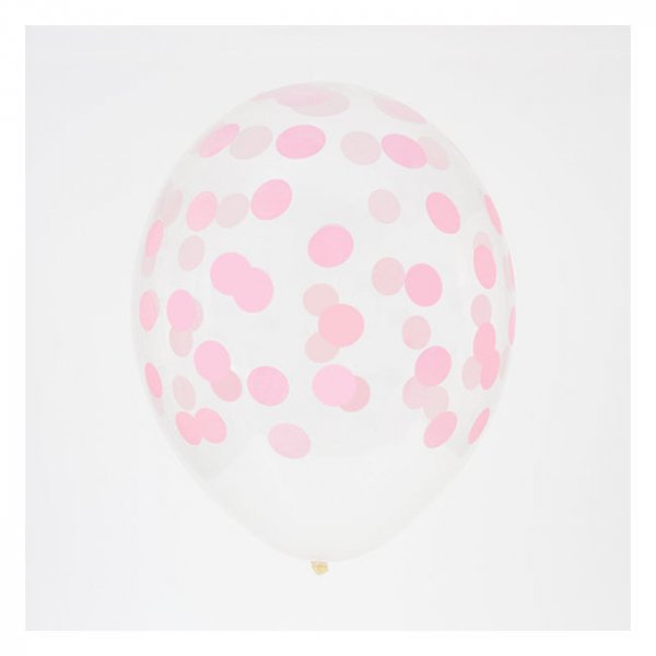 Ballonger - Printed Confetti - Rosa - 5-pack Ballonger - Printed Confetti - Rosa - 5-pack
