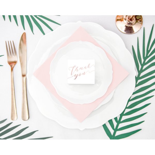 Presentaskar - Thank you - Rosguld - 10-pack