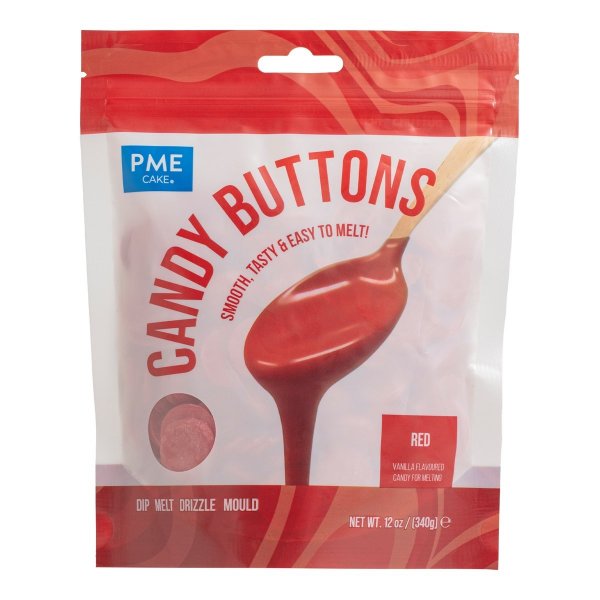 Candy Buttons - Rd - PME - 340g