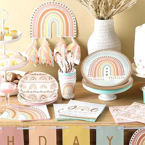 Bordsduk - Papper - Boho Rainbow