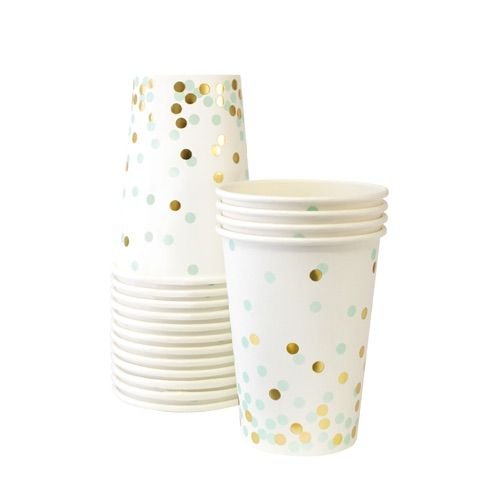 Pappmuggar - Mint Confetti - 12-pack