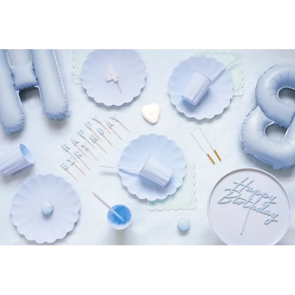 Cake Topper - Happy Birthday - Akryl - Ljusbl�