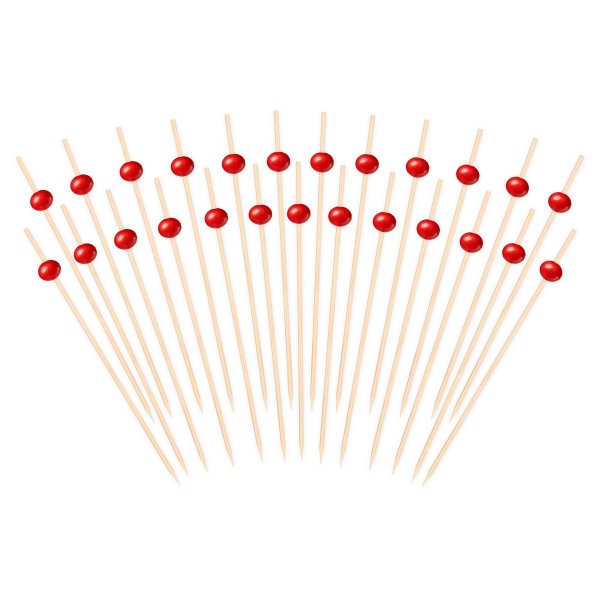 Snackspinnar/Drinkpinnar - R�d - 12 cm - 25 st