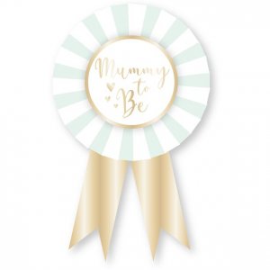 Badge - Mummy to be - Mint/Guld