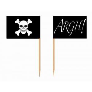 Cake Picks - Piratflaggor - 50 st