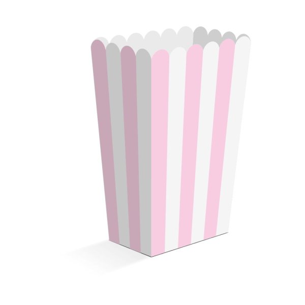 Snackaskar - Rosa - 6,3�4,4�13,5 cm - 8-pack