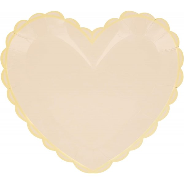 Papptallrikar - Hjärtan - Pastellfärger Papptallrikar - Hjärtan - Pastellfärger