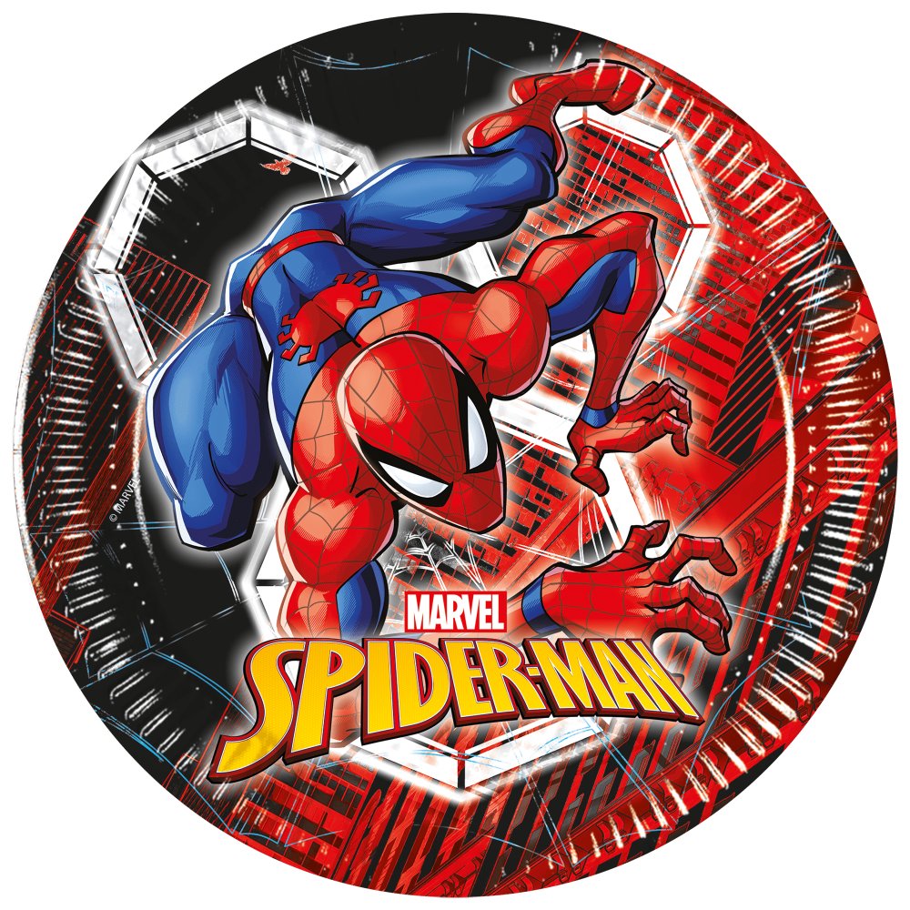 Papptallrikar - Spiderman - 20 cm - 8-pack - Spiderman