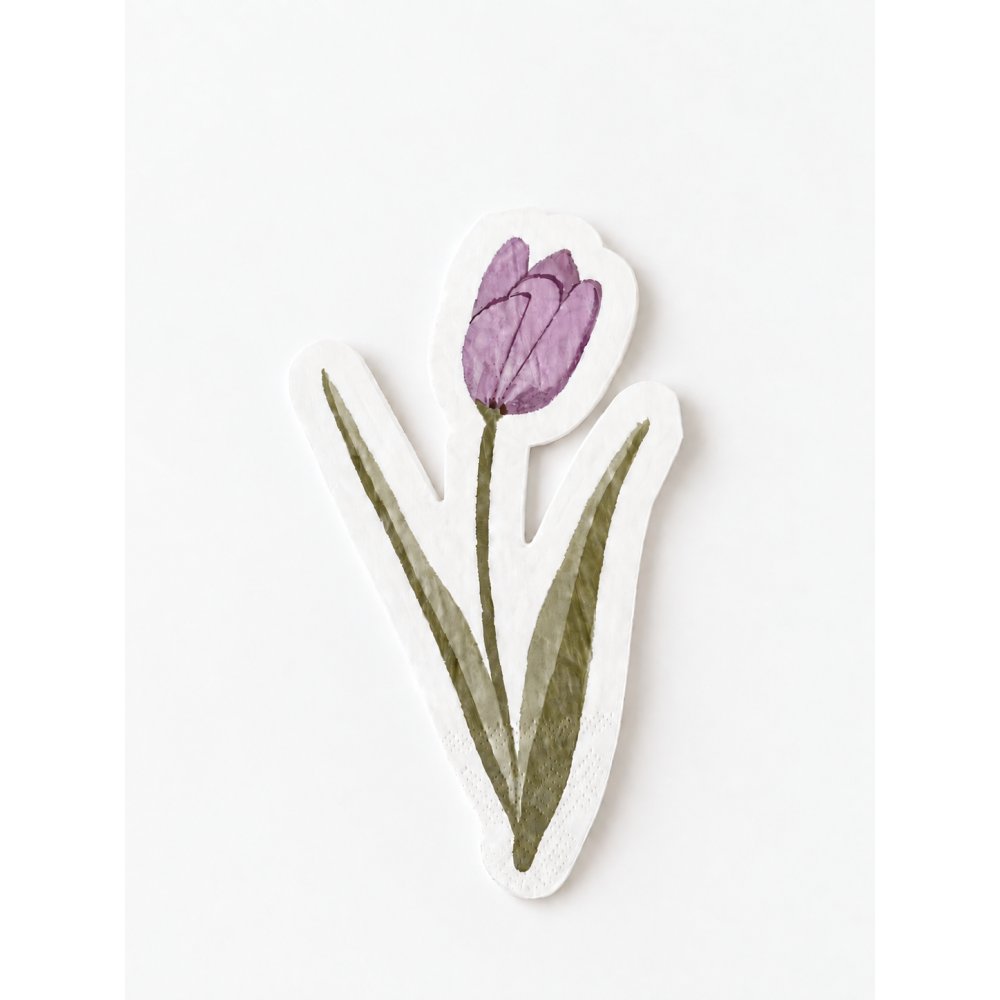 Servetter - Garden Party - Blomma - Lavenders Blue - 16-pack - Servetter till kalas