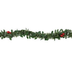 Girlang Jul -Granris med r�da b�r  - 2,7m