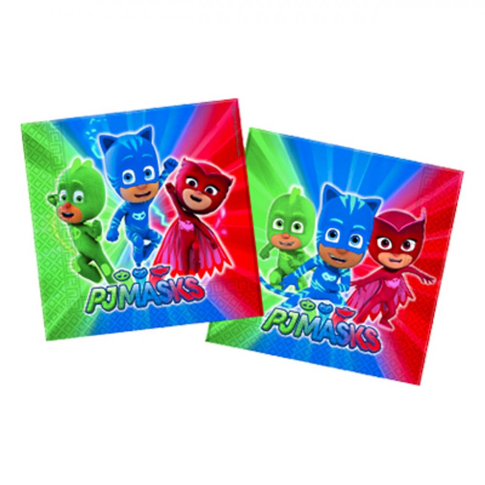 Servetter – PJ Masks – 20-pack – Servetter till kalas
