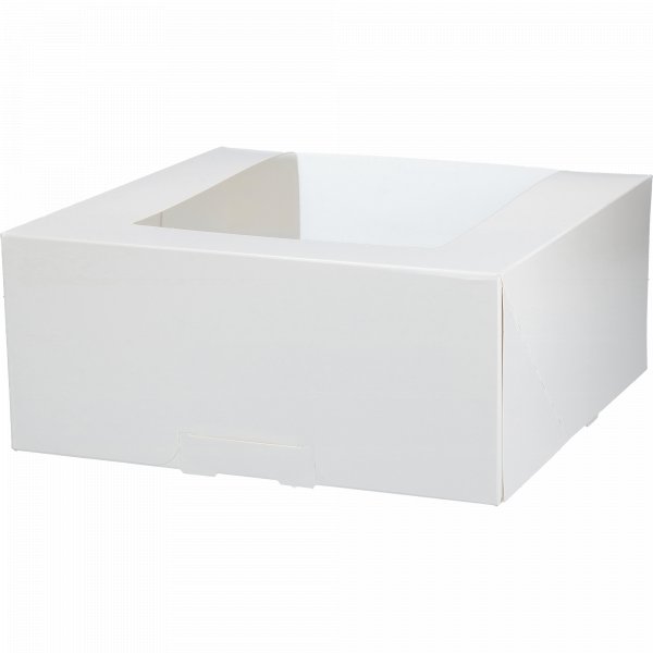 Trtbox m fnster - Vit - 28x28x12 cm