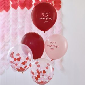 Ballongbukett - Happy Valentine - 5 ballonger Ballongbukett - Happy Valentine - 5 ballonger