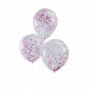 Konfettiballonger - Rosa - 5-pack