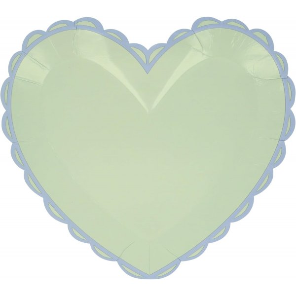 Papptallrikar - Hjärtan - Pastellfärger Papptallrikar - Hjärtan - Pastellfärger