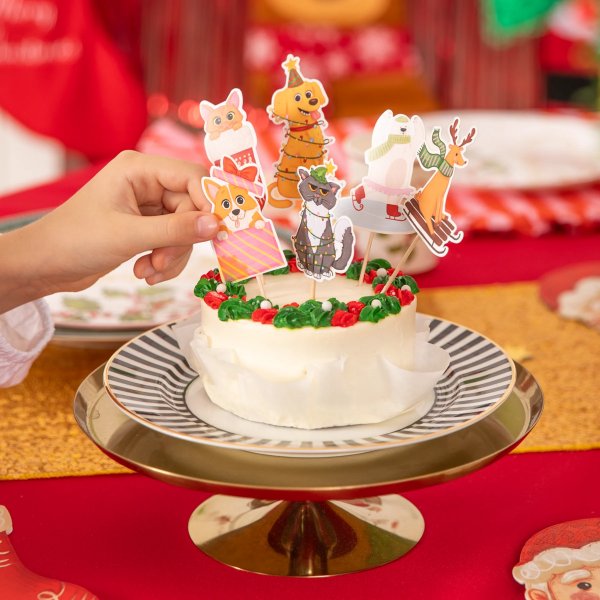 Cake picks - Julmotiv - Djur - 6-pack Cake picks - Julmotiv - Djur - 6-pack
