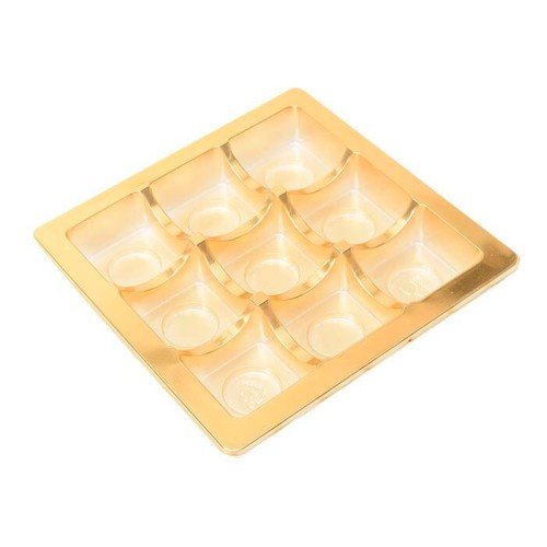 Pralinask med insats - 9 praliner - Guld - 2-pack Pralinask med insats - 9 praliner - Guld - 2-pack