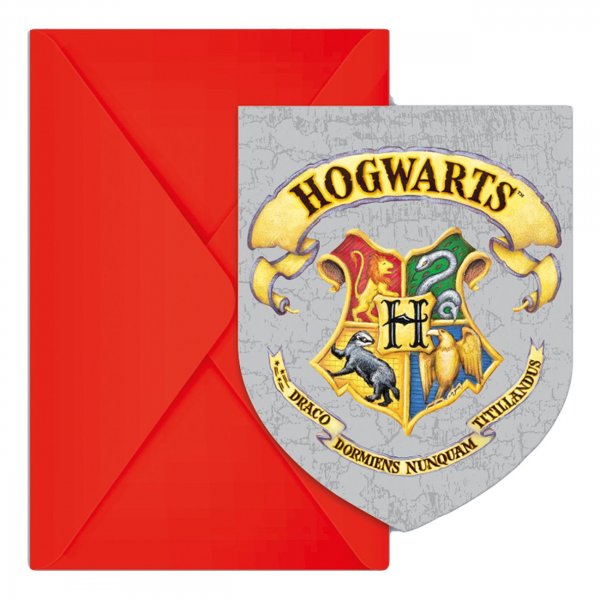 Inbjudningskort Harry Potter - Hogwarts - 6-pack Inbjudningskort Harry Potter - Hogwarts - 6-pack
