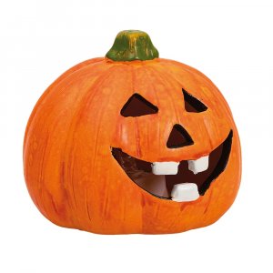 Pumpa med LED-belysning - Halloween - Mini