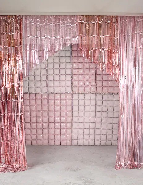 Backdrop - Folieballonger - Rosa - 55x110 cm