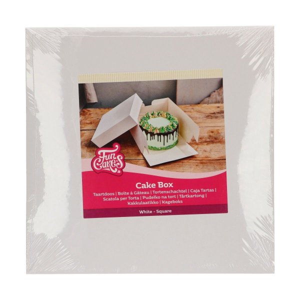 Tårtkartong Vit - 20 x 20 x 15 cm - FunCakes Tårtkartong Vit - 20 x 20 x 15 cm - FunCakes