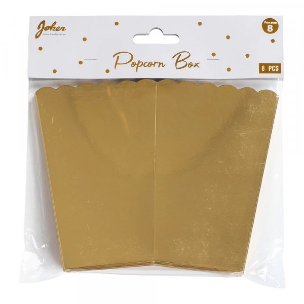 Popcornb�gare - Guld - 6-pack